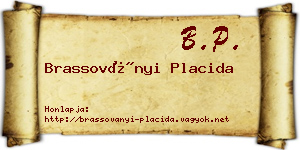 Brassoványi Placida névjegykártya